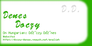 denes doczy business card